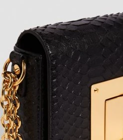 TOM FORD Medium Python Natalia Shoulder Bag BLK Top Handle Bags -Tom Ford Store tom ford medium python natalia shoulder bag 16454838 31894026 1000
