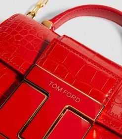 TOM FORD Mini Croc-Embossed Leather 001 Top-Handle Bag U3106 Top Handle Bags -Tom Ford Store tom ford mini croc embossed leather 001 top handle bag 16792202 33096854 1000