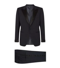 TOM FORD O'Connor Satin-Trim Two-Piece Tuxedo 412 NVY Tuxedos
