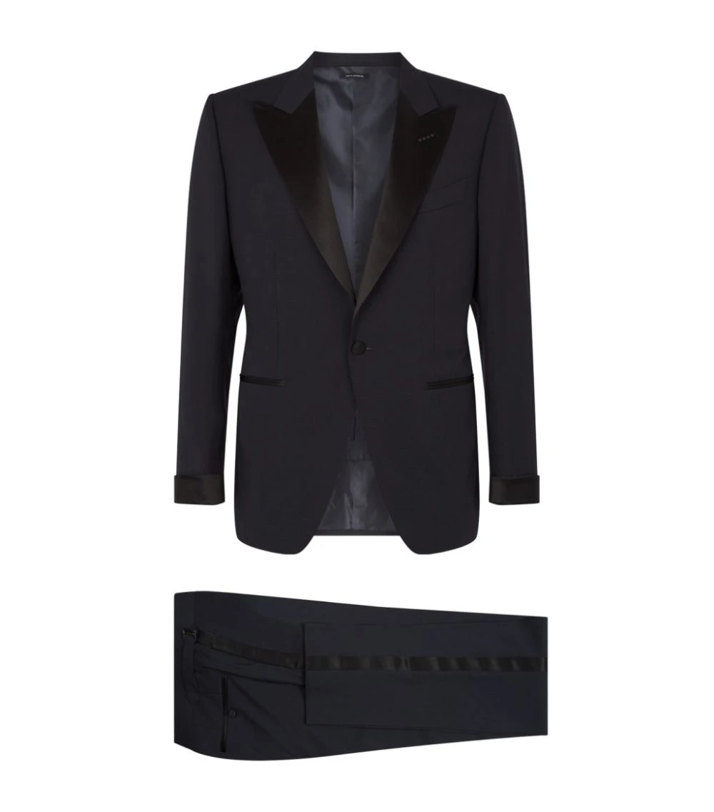 TOM FORD O'Connor Satin-Trim Two-Piece Tuxedo 412 NVY Tuxedos 1 TOM FORD O'Connor Satin-Trim Two-Piece Tuxedo 412 NVY Tuxedos