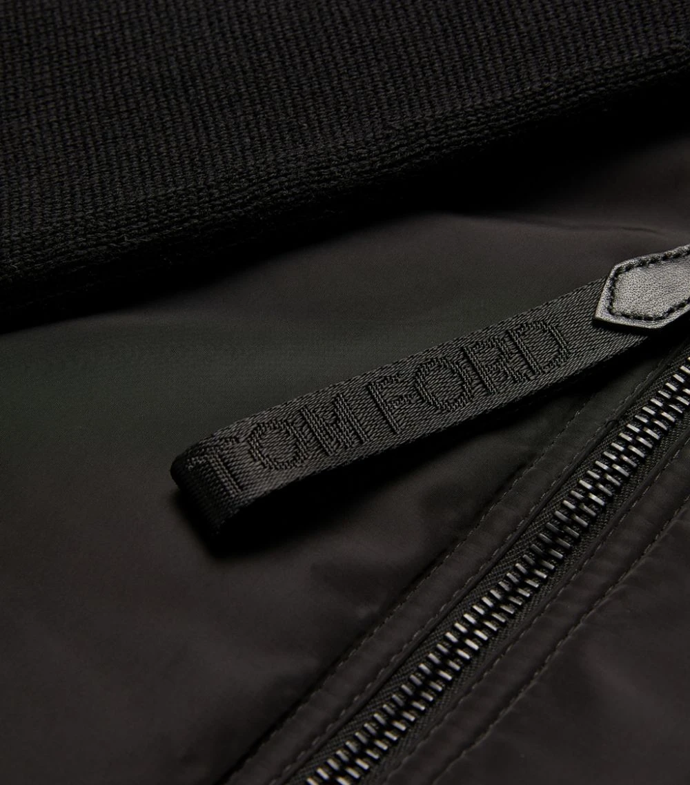 TOM FORD Panelled Hooded Bomber Jacket K09 BLK SLD Bomber Jackets 5 TOM FORD Panelled Hooded Bomber Jacket K09 BLK SLD Bomber Jackets - Image 5