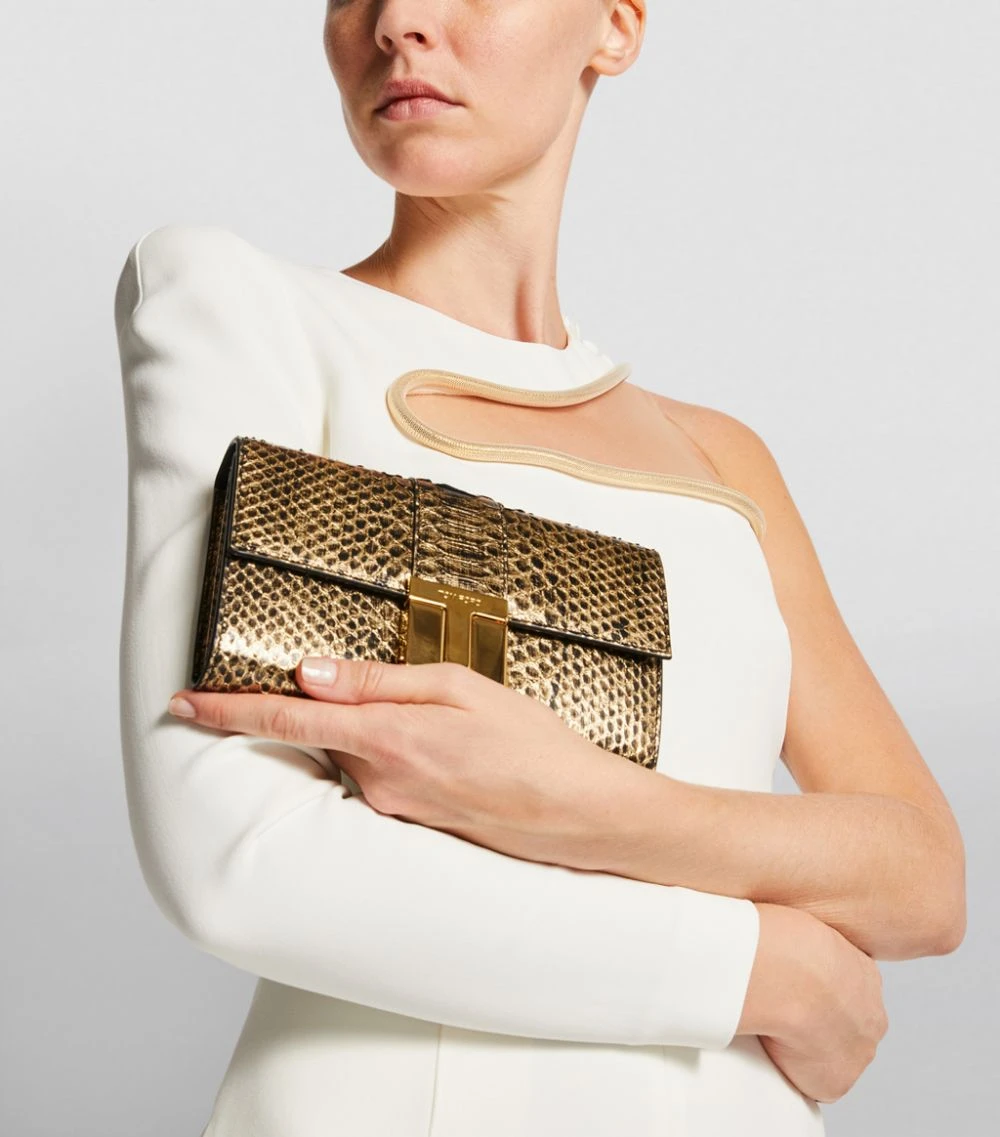 TOM FORD Python T Clasp Shoulder Bag U2006 Shoulder Bags 4 TOM FORD Python T Clasp Shoulder Bag U2006 Shoulder Bags - Image 4