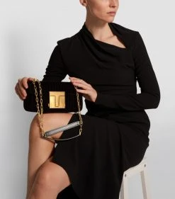 TOM FORD Quilted Velvet T Clasp Shoulder Bag u9000 Shoulder Bags -Tom Ford Store tom ford quilted velvet t clasp shoulder bag 16454905 31894419 1000