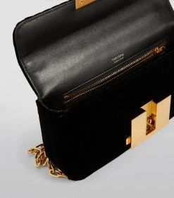 TOM FORD Quilted Velvet T Clasp Shoulder Bag u9000 Shoulder Bags -Tom Ford Store tom ford quilted velvet t clasp shoulder bag 16454905 31894432 1000