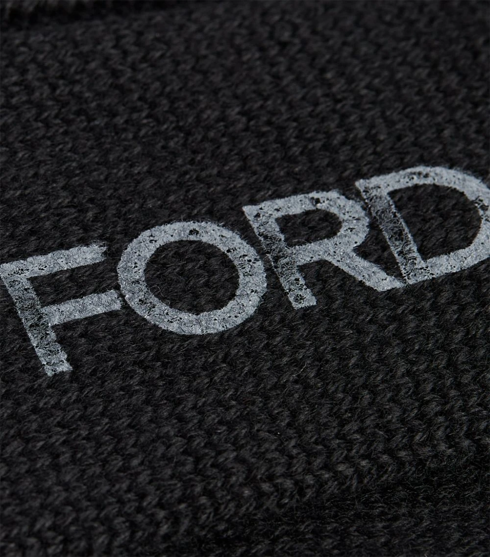 TOM FORD Ribbed Cashmere Socks 001 BLK SLD 2 TOM FORD Ribbed Cashmere Socks 001 BLK SLD - Image 2