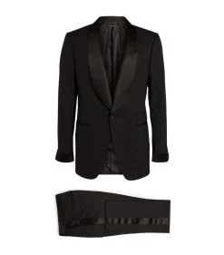 TOM FORD Shelton Satin-Trim Tuxedo 001 BLK Tuxedos