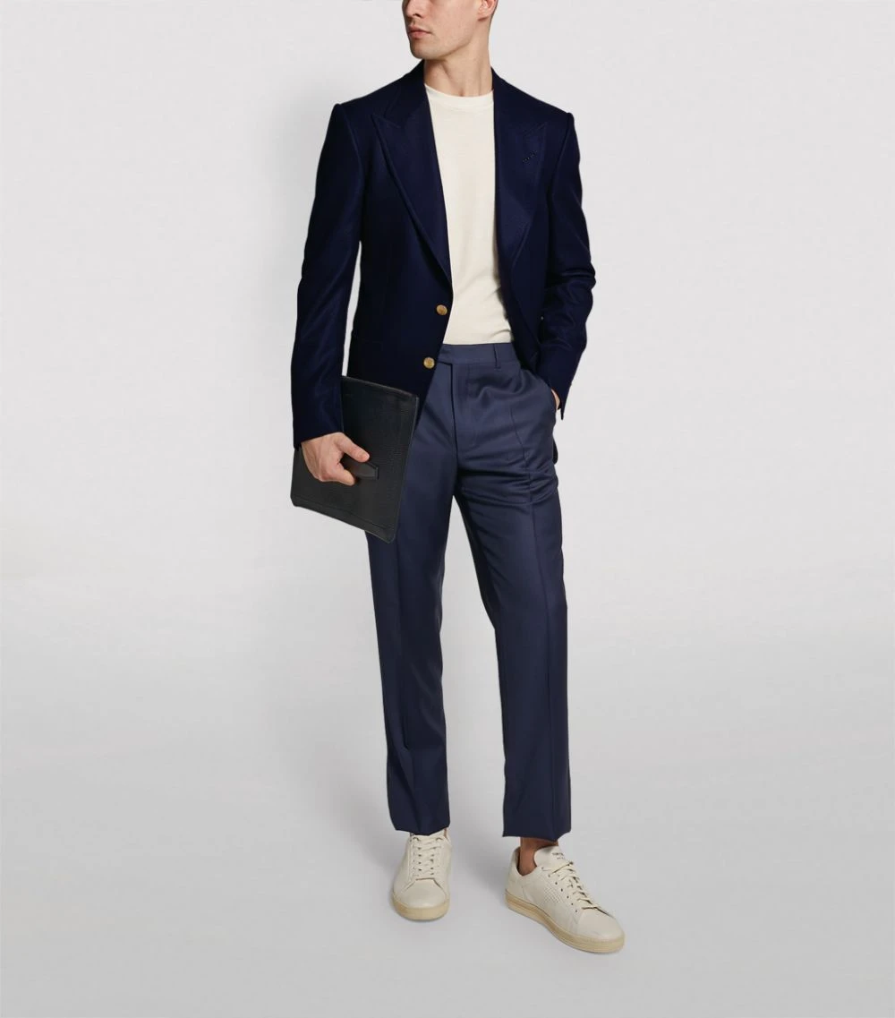 TOM FORD Shelton Single-Breasted Blazer NAVY Blazers 2 TOM FORD Shelton Single-Breasted Blazer NAVY Blazers - Image 2
