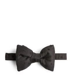 TOM FORD Silk Jacquard Bow Tie 008 BLK FAN Bow Ties