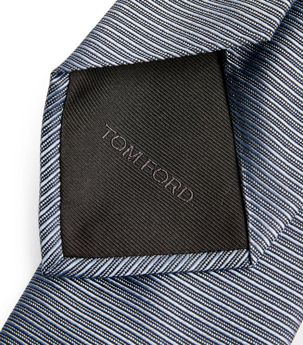TOM FORD Silk Jacquard Tie 434 BR BLUSTRP Neckties 3 TOM FORD Silk Jacquard Tie 434 BR BLUSTRP Neckties - Image 3