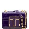 TOM FORD Small Croc-Embossed 001 Chain Shoulder Bag U6039 Shoulder Bags