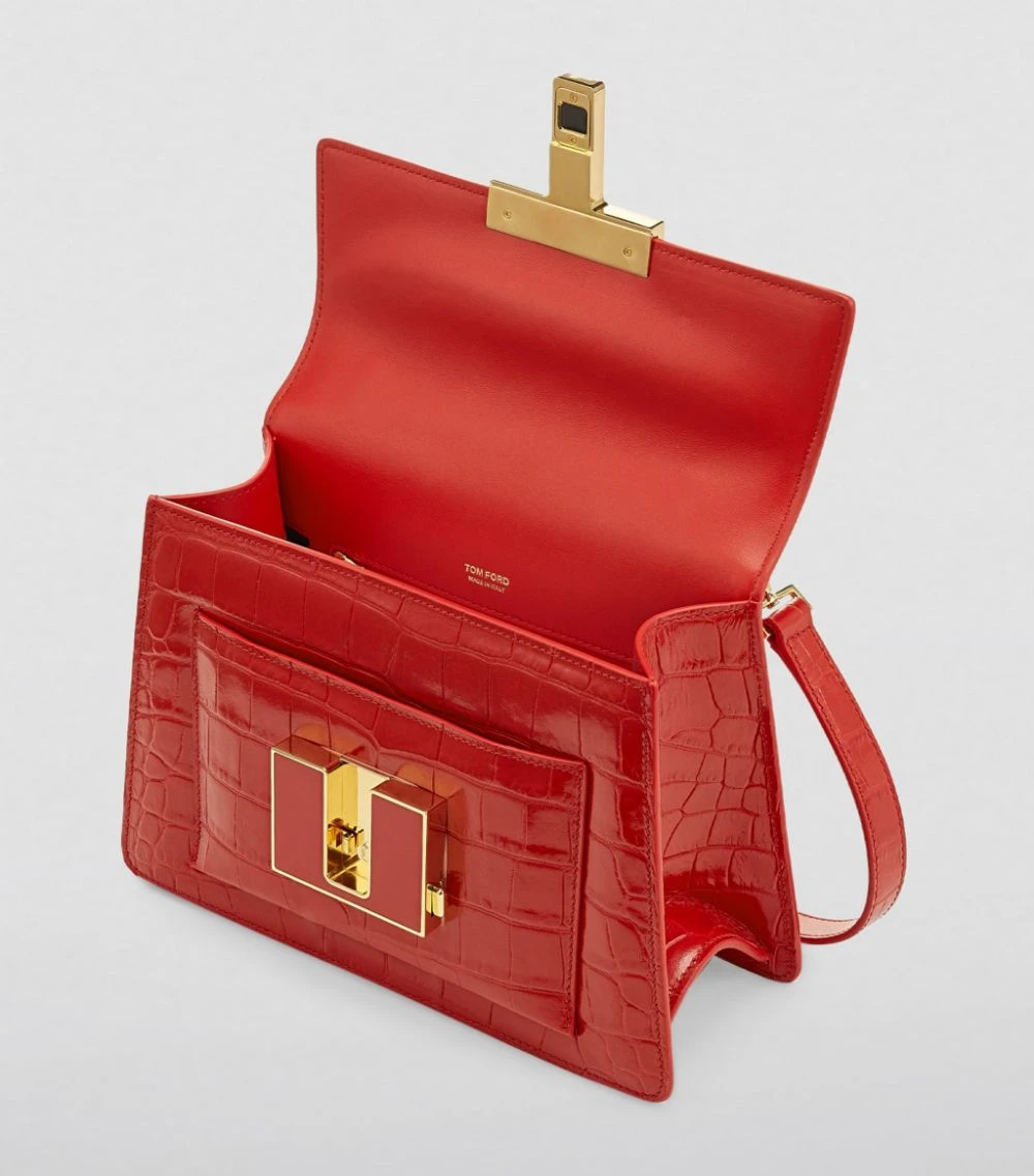 TOM FORD Small Croc-Embossed 001 Top-Handle Bag U3106 Top Handle Bags 2 TOM FORD Small Croc-Embossed 001 Top-Handle Bag U3106 Top Handle Bags - Image 2