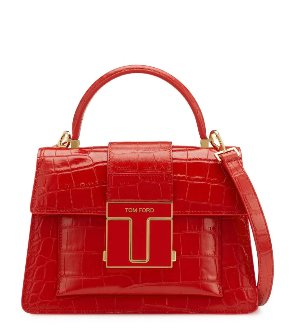 TOM FORD Small Croc-Embossed 001 Top-Handle Bag U3106 Top Handle Bags 1 TOM FORD Small Croc-Embossed 001 Top-Handle Bag U3106 Top Handle Bags