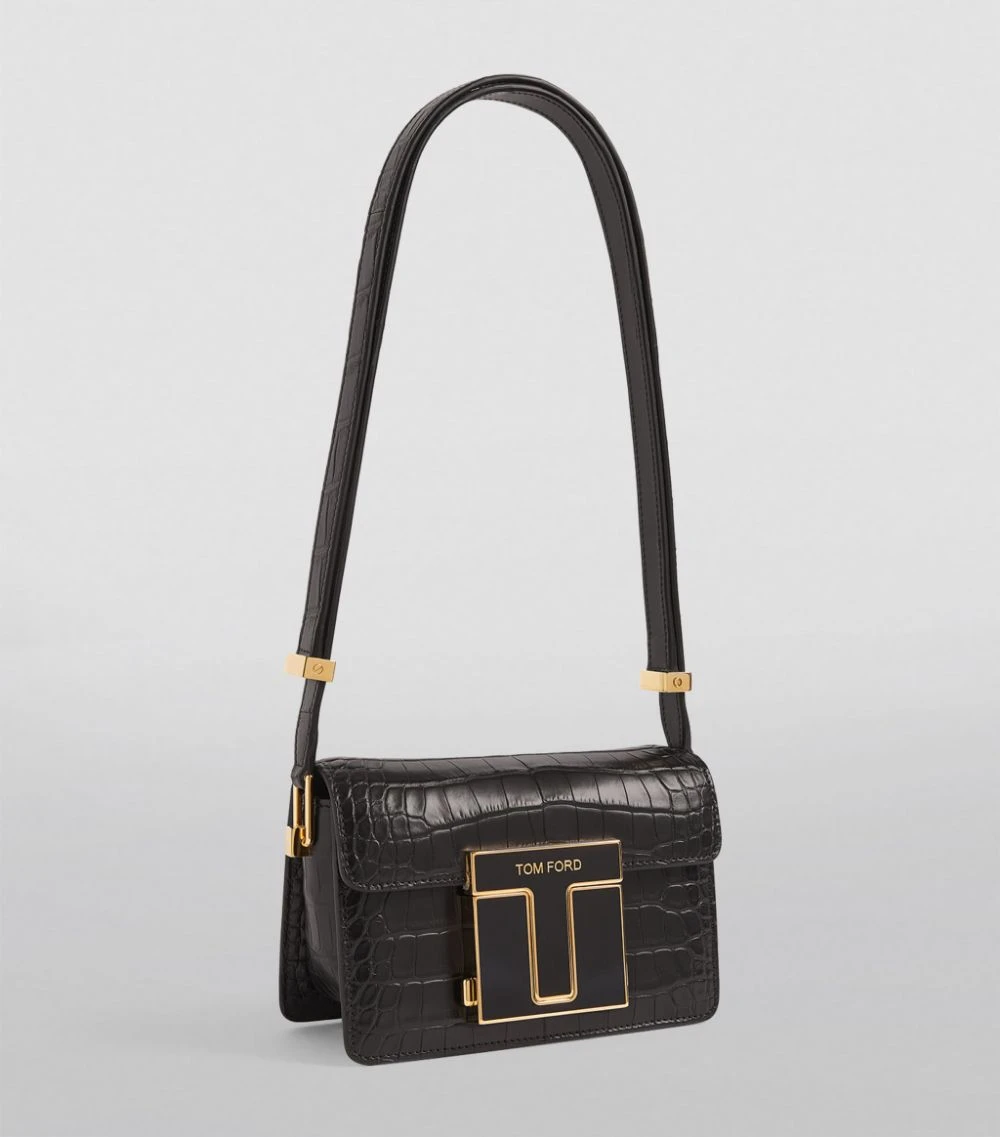 TOM FORD Small Crocodile T Clasp Shoulder Bag u9000 Shoulder Bags 3 TOM FORD Small Crocodile T Clasp Shoulder Bag u9000 Shoulder Bags - Image 3