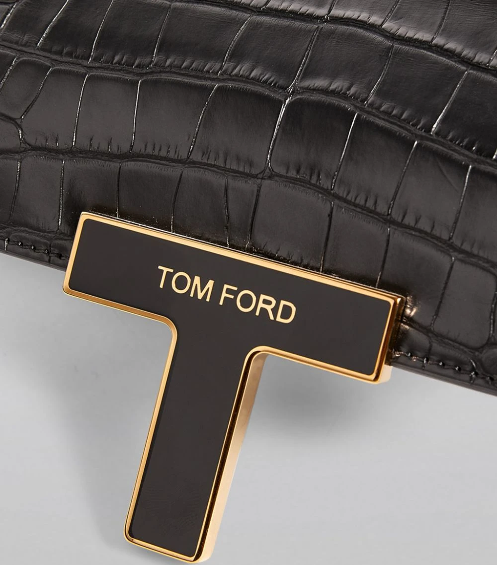 TOM FORD Small Crocodile T Clasp Shoulder Bag u9000 Shoulder Bags 7 TOM FORD Small Crocodile T Clasp Shoulder Bag u9000 Shoulder Bags - Image 7