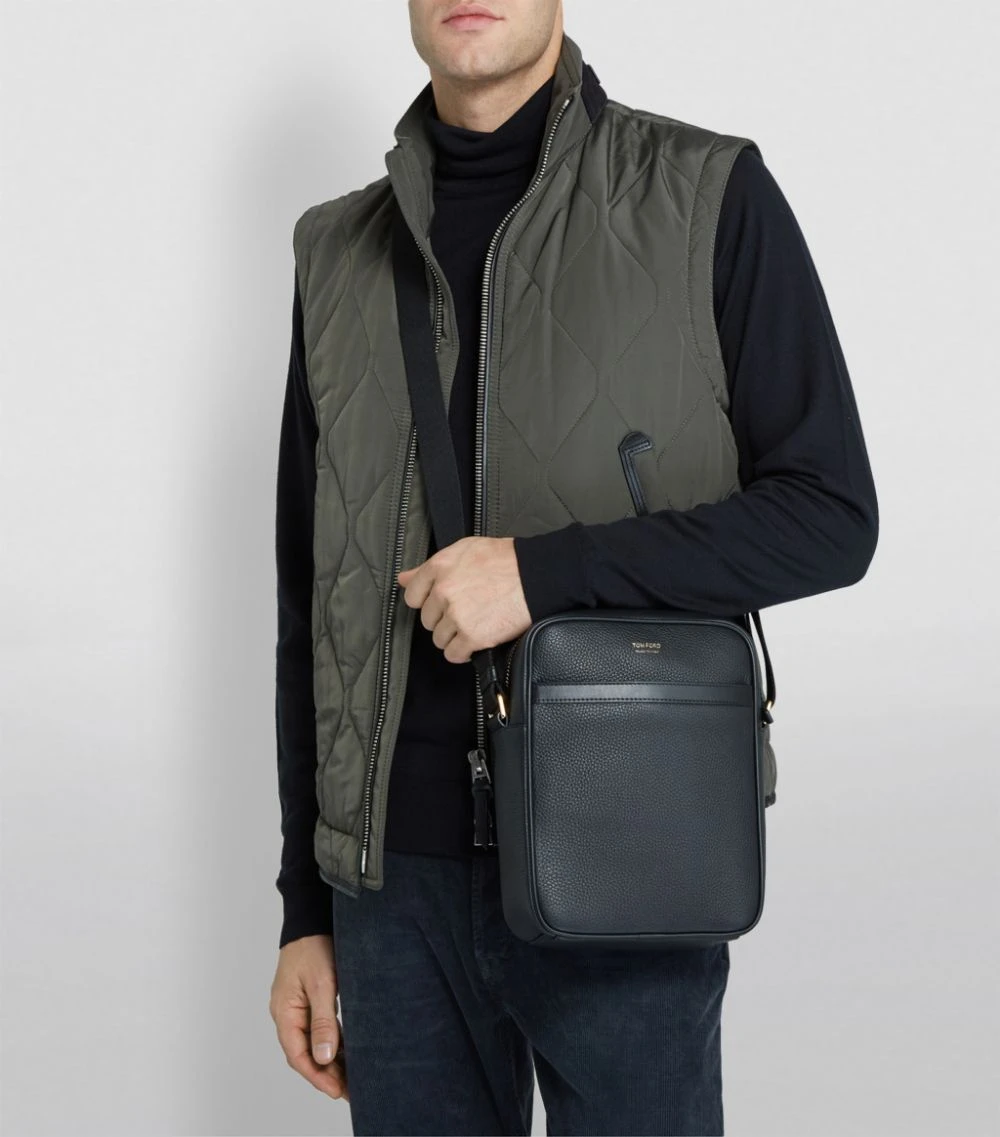 TOM FORD Small Leather Messenger Bag BLK BLK Messenger Bags 2 TOM FORD Small Leather Messenger Bag BLK BLK Messenger Bags - Image 2