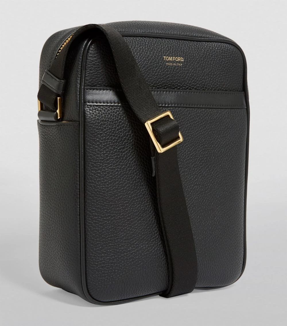 TOM FORD Small Leather Messenger Bag BLK BLK Messenger Bags 3 TOM FORD Small Leather Messenger Bag BLK BLK Messenger Bags - Image 3