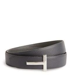 TOM FORD TF BELT TBAR LTHR RVRSBL C5901NAVYBLK Belts