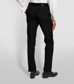 TOM FORD TF FTRS SHELTON SATIN 001 BLK Tailored Trousers 9 TOM FORD TF FTRS SHELTON SATIN 001 BLK Tailored Trousers -Tom Ford Store tom ford tf ftrs shelton satin 15131630 36714196 1000