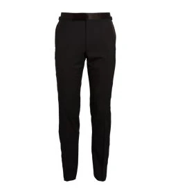 TOM FORD TF FTRS SHELTON SATIN 001 BLK Tailored Trousers