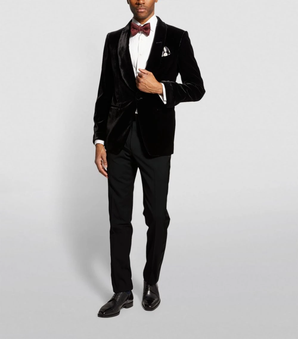 TOM FORD TF FTRS SHELTON SATIN 001 BLK Tailored Trousers 2 TOM FORD TF FTRS SHELTON SATIN 001 BLK Tailored Trousers - Image 2