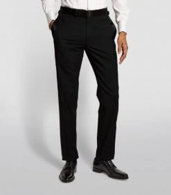 TOM FORD TF FTRS SHELTON SATIN 001 BLK Tailored Trousers 8 TOM FORD TF FTRS SHELTON SATIN 001 BLK Tailored Trousers -Tom Ford Store tom ford tf ftrs shelton satin 15131630 36715180 1000