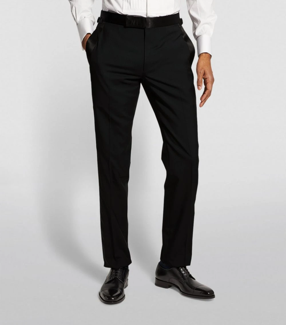 TOM FORD TF FTRS SHELTON SATIN 001 BLK Tailored Trousers 3 TOM FORD TF FTRS SHELTON SATIN 001 BLK Tailored Trousers - Image 3