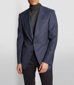 TOM FORD TF JACKETT DAY HOPSACK 916R65 MID BLUE Blazers -Tom Ford Store tom ford tf jackett day hopsack 16233972 31945333 1000