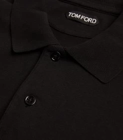 TOM FORD TF POLO GARMENT DYED SSLV K09 BLK SLD Polo Shirts -Tom Ford Store tom ford tf polo garment dyed sslv 16240996 31945262 1000