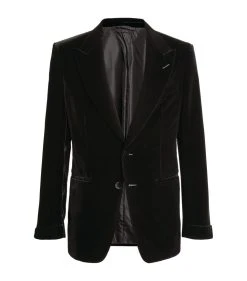 TOM FORD Velour Cocktail Jacket 001 BLK SLD Jackets