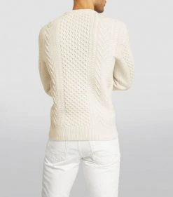 TOM FORD Wool-Blend Cable-Knit Sweater 105 NAT SLD Jumpers -Tom Ford Store tom ford wool blend cable knit sweater 17530974 36980510 1000