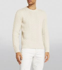 TOM FORD Wool-Blend Cable-Knit Sweater 105 NAT SLD Jumpers -Tom Ford Store tom ford wool blend cable knit sweater 17530974 36981536 1000